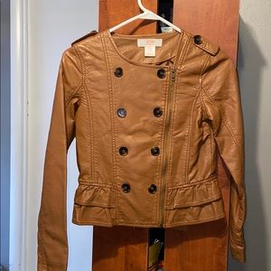 Kids Brown Leather Jacket